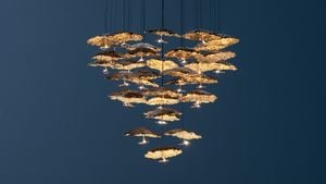 Gold Moon Chandelier - Ceiling lamp by Catellani & Smith
