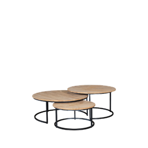 Light Round Coffee Table Set Of 3 - Coffee table by CBdesign