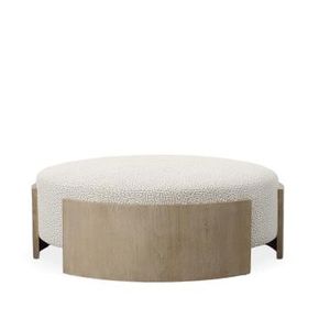 Lunar Walnut Ottoman - Pouf by Century Furniture