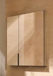 Filo container mirror with LED light, mirror sides, right - Furniture accessories by Ceramica Cielo