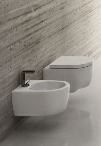 MINI wall-hung wc - rimless - Toilet seat by Ceramica Cielo
