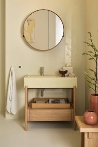 Plinio 85 washbasin with cabinet - Washbasin by Ceramica Cielo