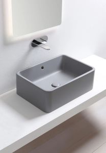 Rectangular on top washbasin 60 with overflow - Washbasin by Ceramica Cielo