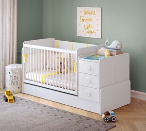 Baby Cotton Swinging-Convertible Baby Bed (70x115-70x160 cm) - Table by Cilek