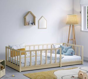 Line Bed Without Roof (Montes Natural) (90x190 cm) - Bed frame by Cilek