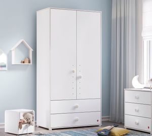 Montes White 2 Doors Wardrobe - wardrobe by Cilek