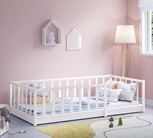 Montes White Bed Without Roof (90x190 cm) - Bed frame by Cilek