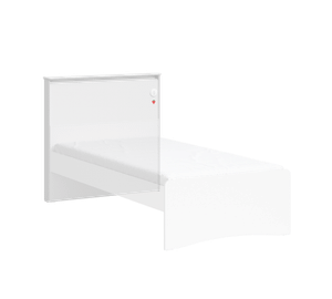 Montes White Flat Headboard (100 cm) - Bed frame by Cilek