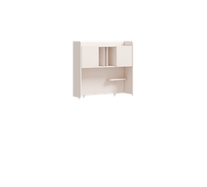 Varia Cream Study Unit With Cabinet - Cabinet by Cilek