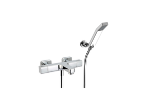 Thermostatic bath mixer, with shower set CUBIC_CUD21020 - Shower by Cisal