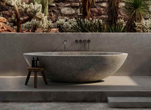 TULUM BATH - Natural stone - Two person - Bathtub by COCOON