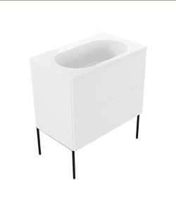 Mobile 2 cassetti 80x48xh60 cm con struttura per lavabo da 80 cm - Cabinet by COLAVENE