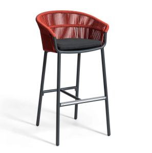 Lake Barstool Anthracite/Red - Stool by Contral