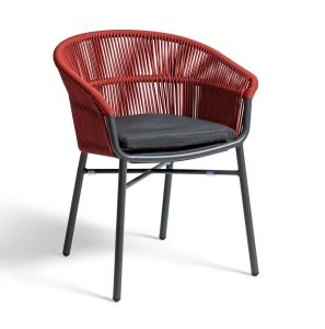 Lake Armchair Anthracite/Red - Armchair by Contral