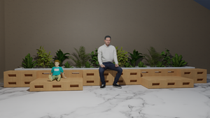 Mestre Low Seating - Bench by Corkbrick Europe