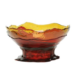 Big Collina Vase Extra Colour - Clear Amber And Dark Ruby - Styling by corsi design