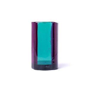 Four Lines Vase - Clear Aqua, Purple - Styling by corsi design