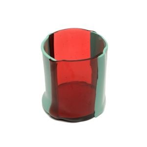 Four Lines Vase - Clear Fuchsia And Matt Mint - Styling by corsi design