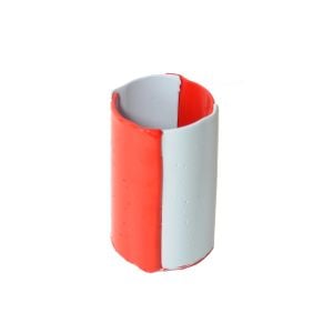 Four Lines Vase - Matt Pastel Blue And Matt Coral - Styling by corsi design