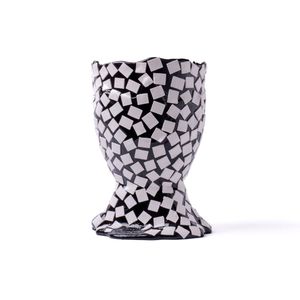 Rock Vase - Matt Black, White - Styling by corsi design