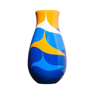 HUNAN-SEOUL 2/3 Vase - Turquoise, Blue, Yellow And White - Styling by corsi design
