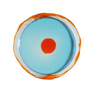 Try Tray Round - Clear Light Blue, Clear Orange - Accessories by corsi design