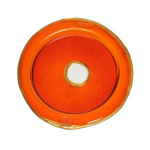 Try Tray Round - Clear Orange, Gold - Accessories by corsi design