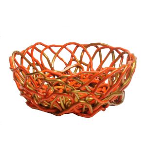 Tutti Frutti II Basket - Matt Orange, Gold - Accessories by corsi design