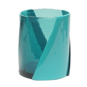 Twirl Vase - Clear Aqua, Matt Turquoise - Styling by corsi design