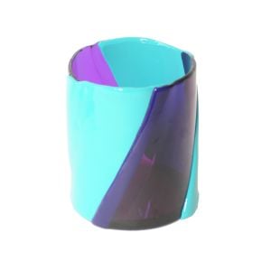 Twirl Vase - Clear Purple, Matt Turquoise - Styling by corsi design