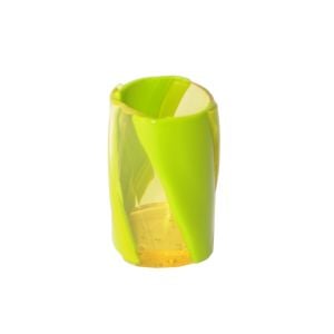 Twirl Vase - Clear Yellow, Matt Lime - Styling by corsi design