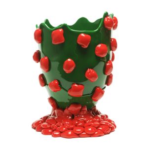 Nugget Vase - Matt Green, Matt Red - Styling by corsi design