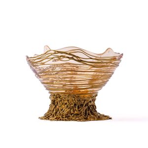 Ogiva Vase - Clear And Gold - Styling by corsi design