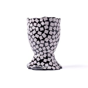 Rock Vase - Matt Black, White - Styling by corsi design