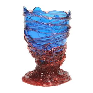 Spaghetti Vase - Clear Blue, Fuchsia - Styling by corsi design