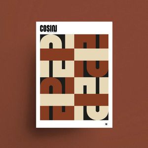 Graphic poster - Brown - Styling by COSIN Paris