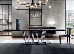 COOL - Rectangular wooden table with Murano glass details - Table by Costantini Pietro