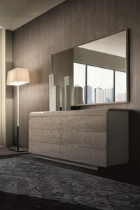 SYMPHONY - Rectangular wall-mounted wooden mirror - Accessories by Costantini Pietro