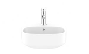Kai S Corner Basin with Overflow White - Washbasin by Crosswater