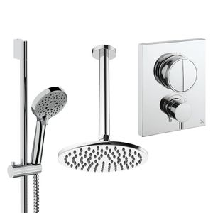 Crossbox Push Shower Set 2 with Fixed Head & Handset - Shower by Crosswater
