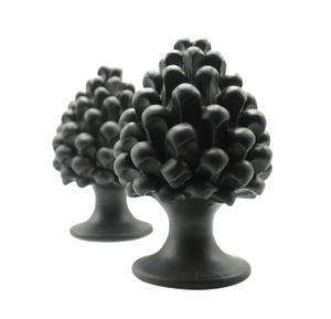 PIGNA REALIZZATA E DIPINTA A MANO H 16cm  – NERO OPACO - Furniture accessories by Cuore Lavico