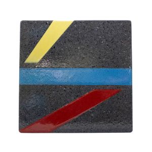 Sentieri – Sottopiatto Quadrato in Pietra Lavica Etnea (28×28 cm) - Furniture accessories by Cuore Lavico
