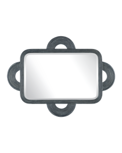 Santos Vintage Navy Rectangular Mirror - Accessories by Currey and Company