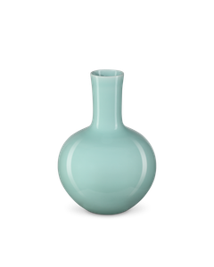 Celadon Small Green Straight Neck Vase - Styling by Currey and Company