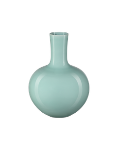 Celadon Medium Green Straight Neck Vase - Styling by Currey and Company