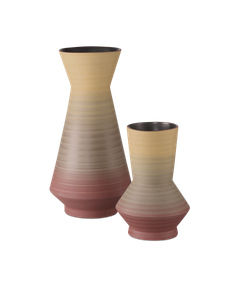 Happy 80's Red & Yellow Vase Set of 2 - Styling by Currey and Company