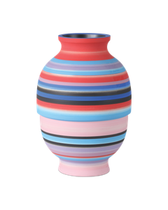 Happy 80's Small Bright Blue & Red Vase - Styling by Currey and Company