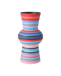 Happy 80's Medium Bright Blue & Red Vase - Styling by Currey and Company