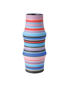Happy 80's Large Bright Blue & Red Vase - Styling by Currey and Company