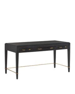 Verona Black Desk - Desk by Currey and Company